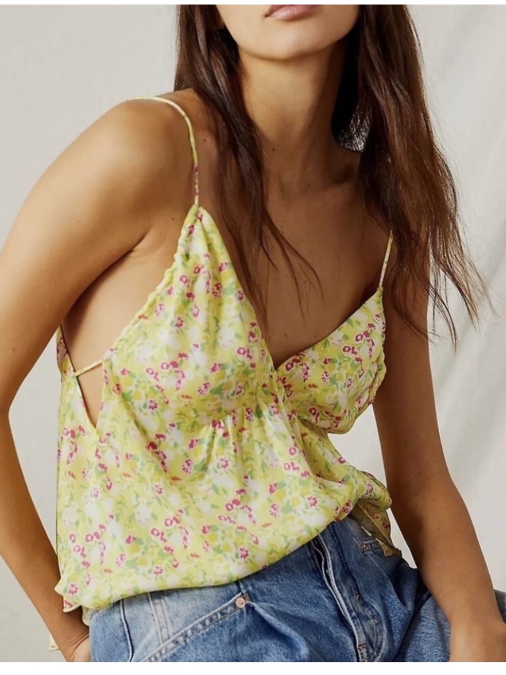 NWT Free People Intimately Gardenia Printed Cami